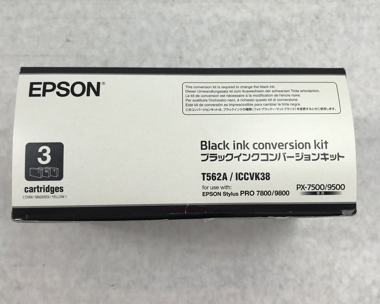 Epson T5652A ICCVK38 PX-7500/9500 Black Ink Conversion Kit 3 Cartridges