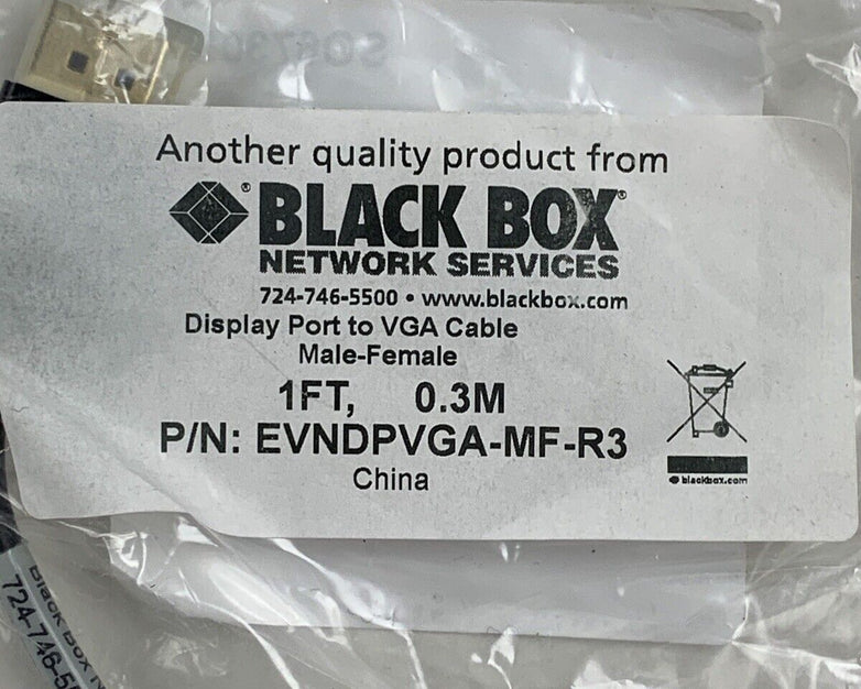 Black Box Displayport Adapter Displayport Male To Vga Female New Lot of 2