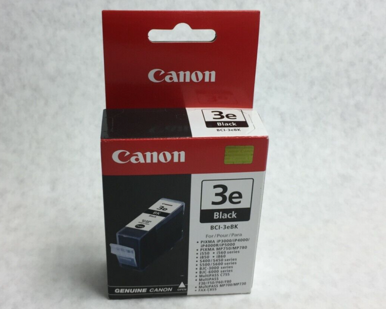Genuine Canon Black 3e BCI-3eBK Ink Cartridge