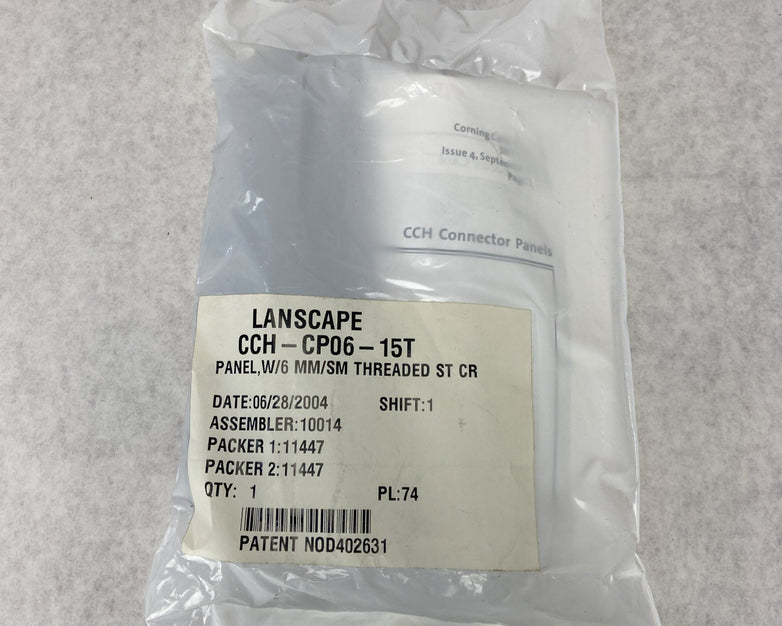 Corning Lanscape CCH-CP06-15T Panel ST CR MM Simplex 6 Fiber OM1 62.5 um