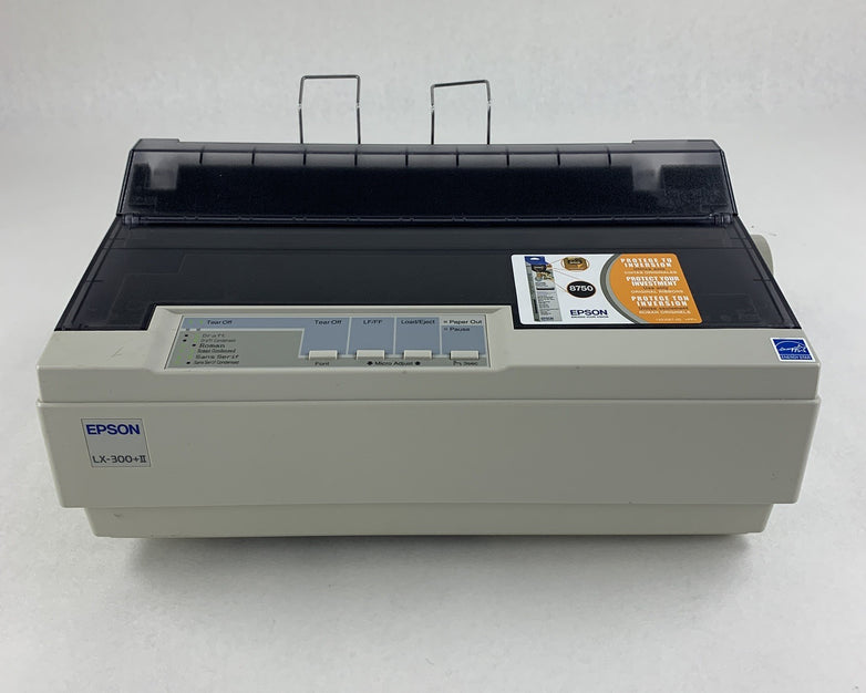 Epson LX-300+II P170B Dot Matrix 9-Pin Printer Bad Paper Feed Tested No Ribbon