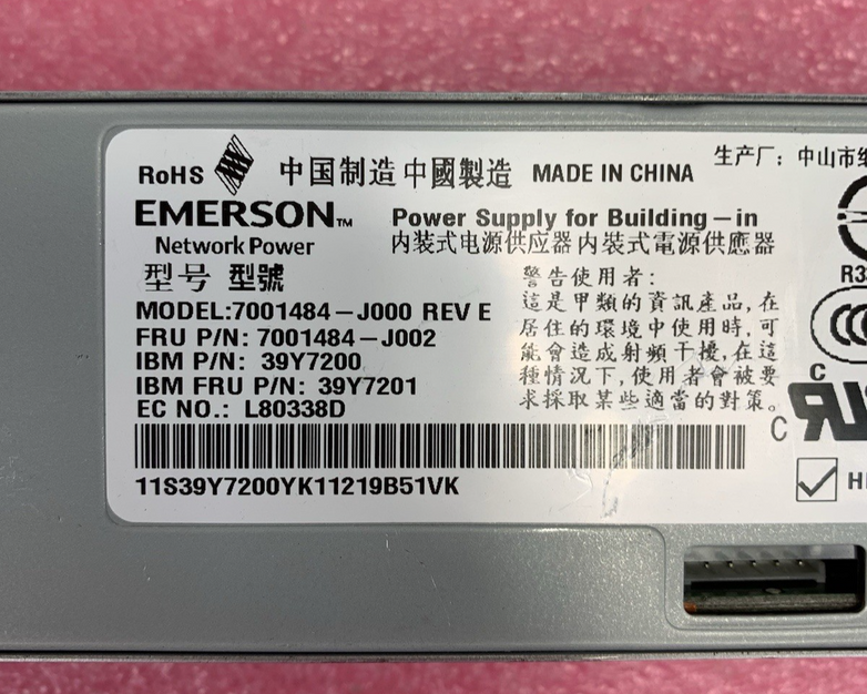 Emerson 7001484-J000 Rev E 675W Server Power Supply