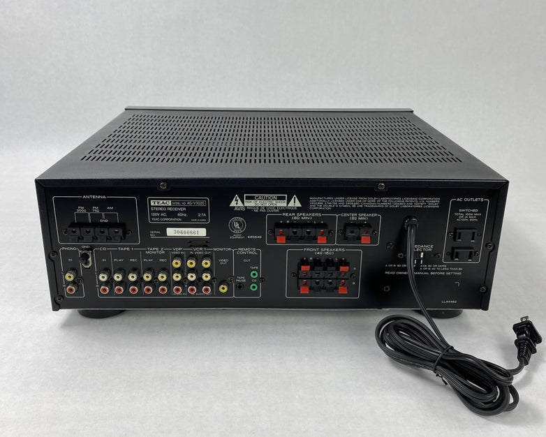 TEAC AG-V3020 Stereo Receiver No Remote
