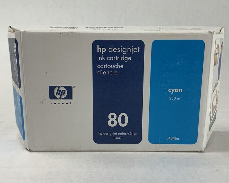 HP Cyan 350ml C4846A Ink Designjet 1000 (Lot of 2)