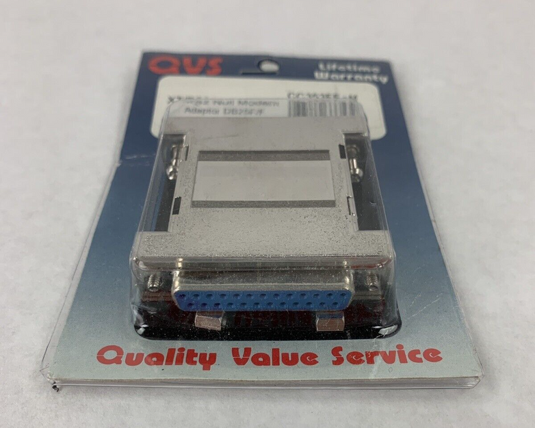 New QVS CC353FF-M XT/PS2 Null Modem Adapter DB25F/F
