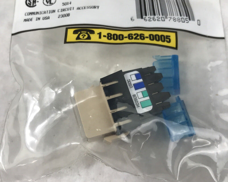 Hubbell Premise Wiring HD26U9 6 Position Wired Jack Coms Circuit Accessory