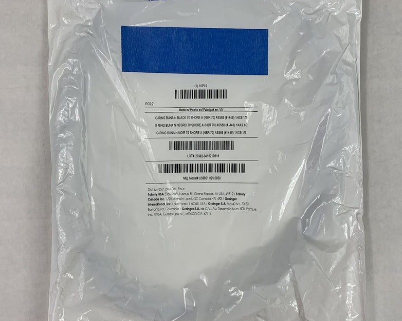 Fabory 1KPL9 AS-568 1/4 x 9.1/2 O-Ring 2-Pack