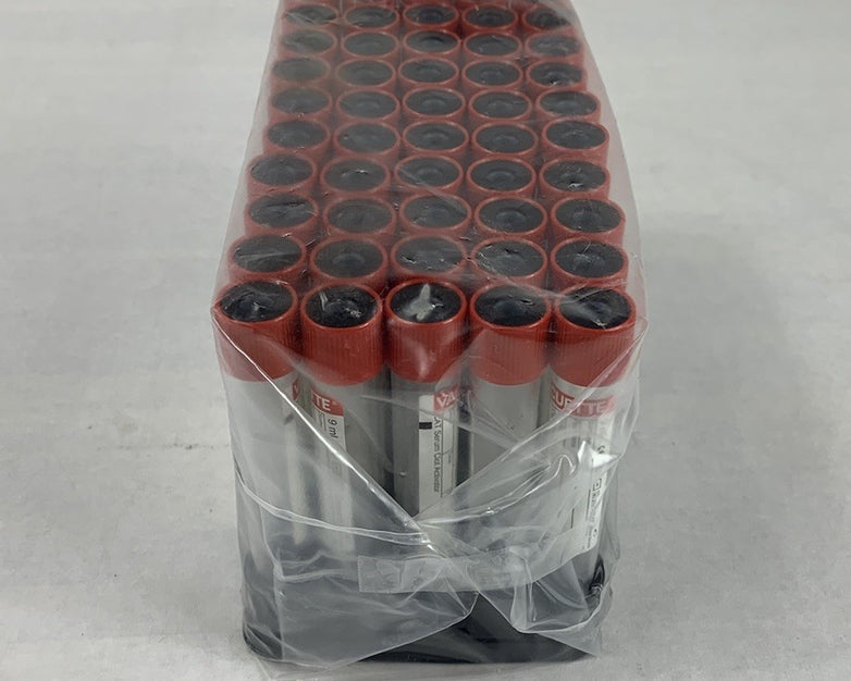 Vacuette 455092 9ml CAT Serum Clot Activator 13x100 50pcs Non-Ridged Tubes
