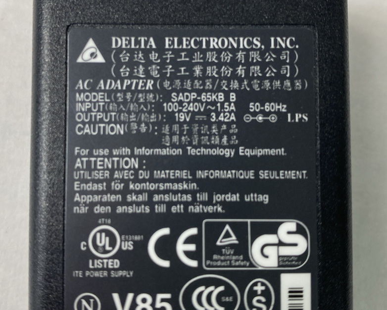 Delta Electronics SADP-65KB 65W 19V 3.42A AC Adapters (Lot of 3)