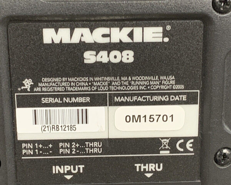 Mackie S408 Loud Speaker Tested Pair of 2