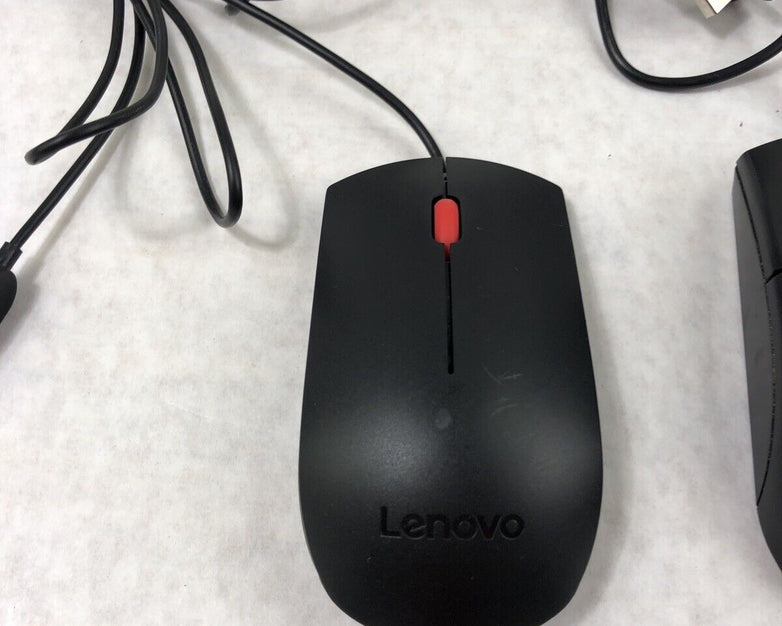 Assorted Lenovo Wired USB Mice - 2 45J4889 - 1 0PH133 - 1 03X6861 (Lot of 4)