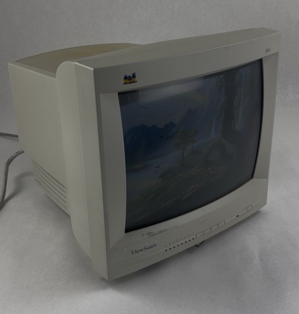 ViewSonic E641 14" VGA Color CRT Computer Monitor Dim No Stand Retro Gaming