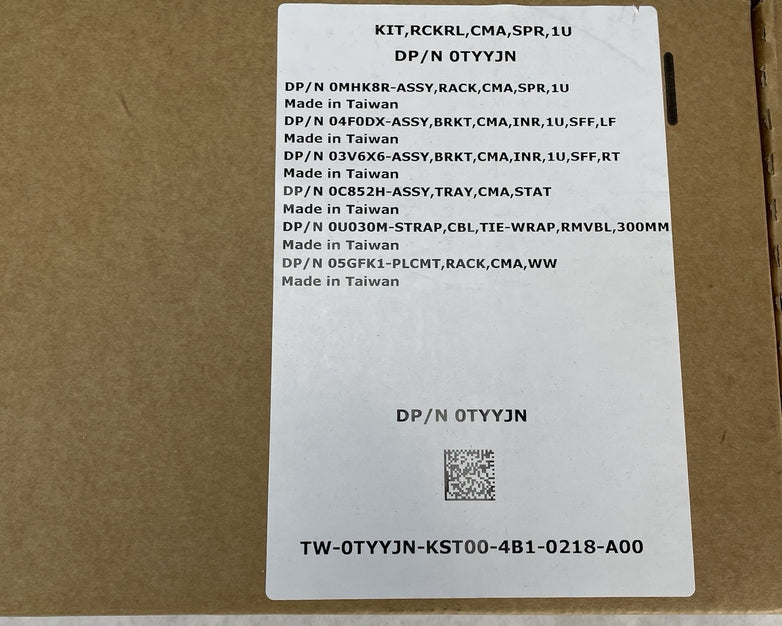 Dell PowerEdge Mounting Rack Rail Kit RCKRL,CMA,SPR,1U DP/N 0TYYJN