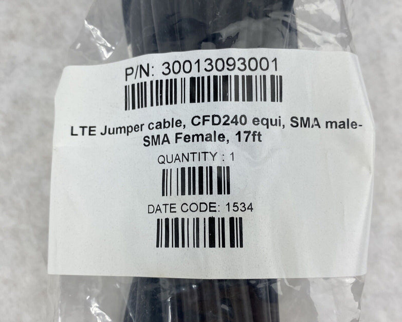Motorola 30013093001 LTE Jumper Cable CFD240 SMA Male-Female 17ft