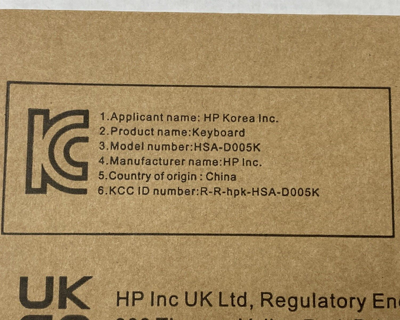 HP HSA-D005K 320K USB Wired Keyboard L96909-001