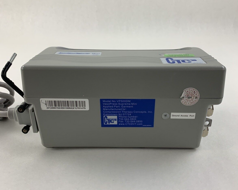 VasoPress Supreme Mini DVT Pump VP500DM Compression Therapy W/ Cord and Battery