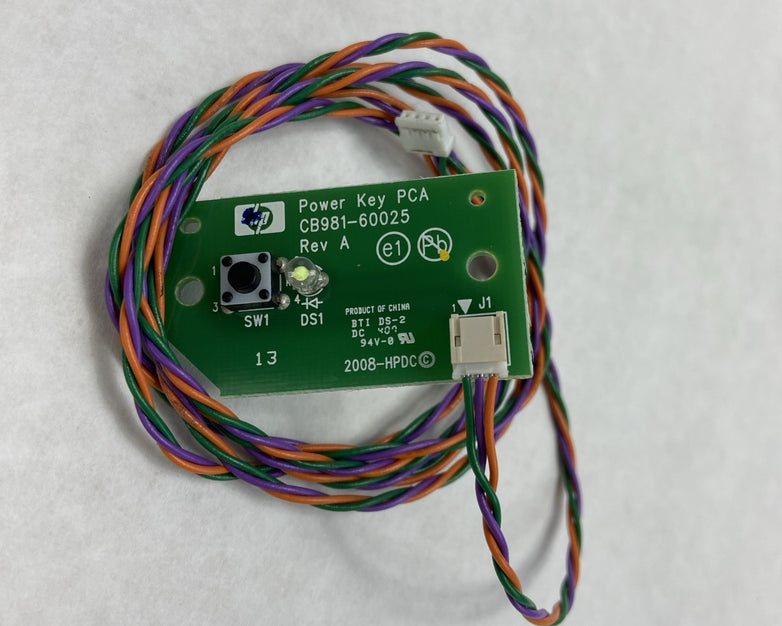 HP DesignJet Z5400 Power Switch Button Board CB981-60025