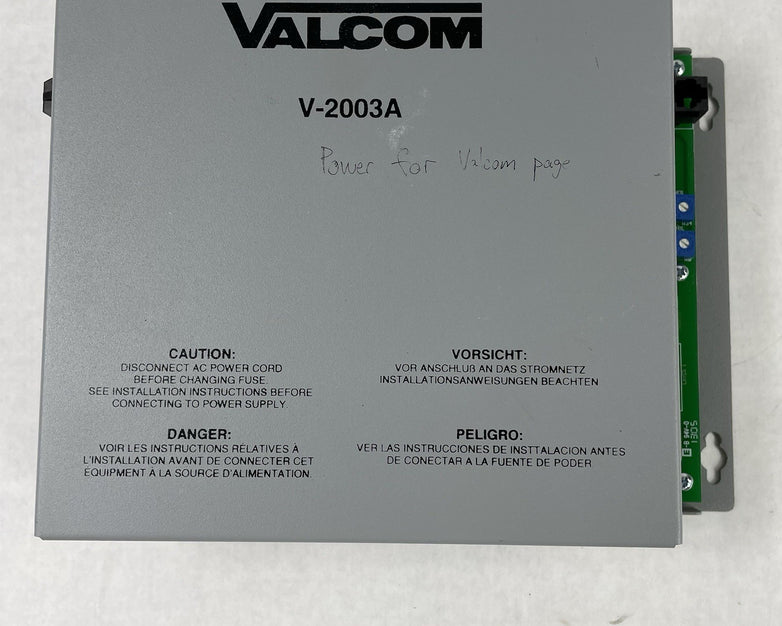 Valcom Model V-2003A 3 Zone Page Control Untested Parts or Repair