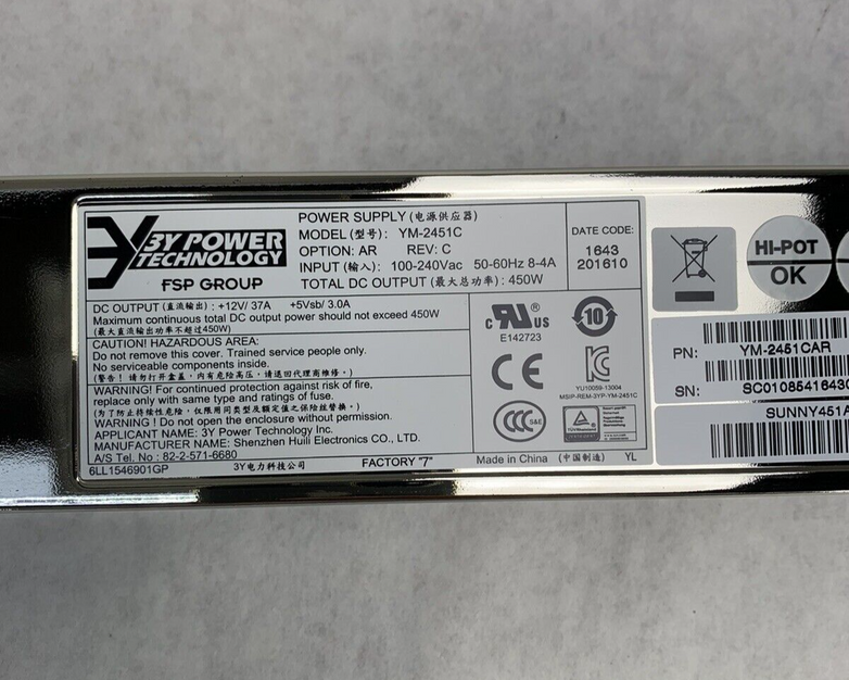3Y Power Supply Technology YM-2451C Rev C