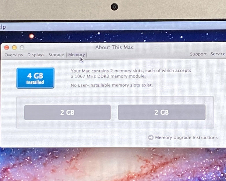 Apple MacBook Air A1370 2010 11" 1.4GHz Core 2 Duo 4GB RAM 60GB SSD os10.7.5