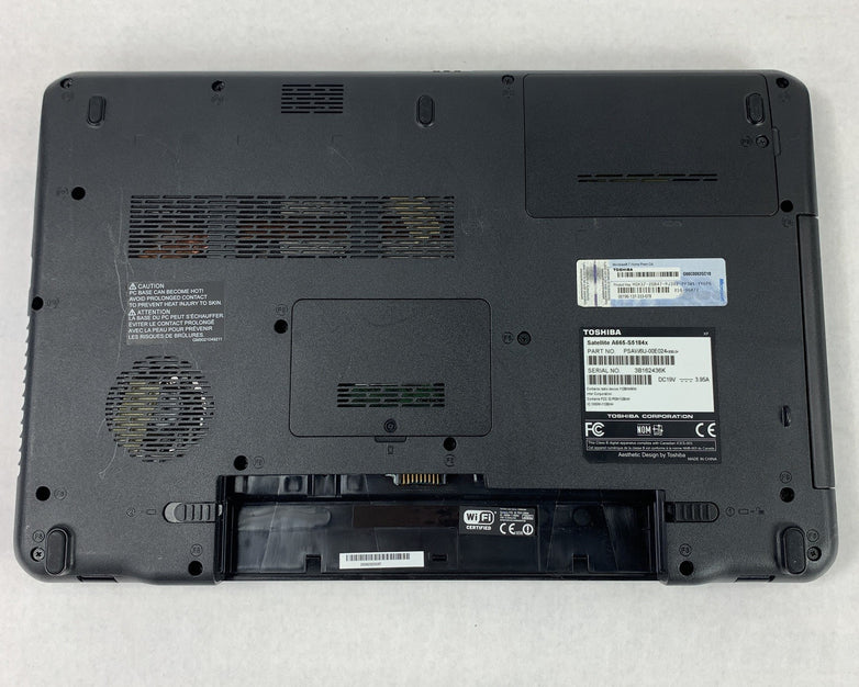 Toshiba Satellite A665-S5184x 15.6" i7-2630QM 2 GHz 6 GB Ram No OS No HDD No Bat