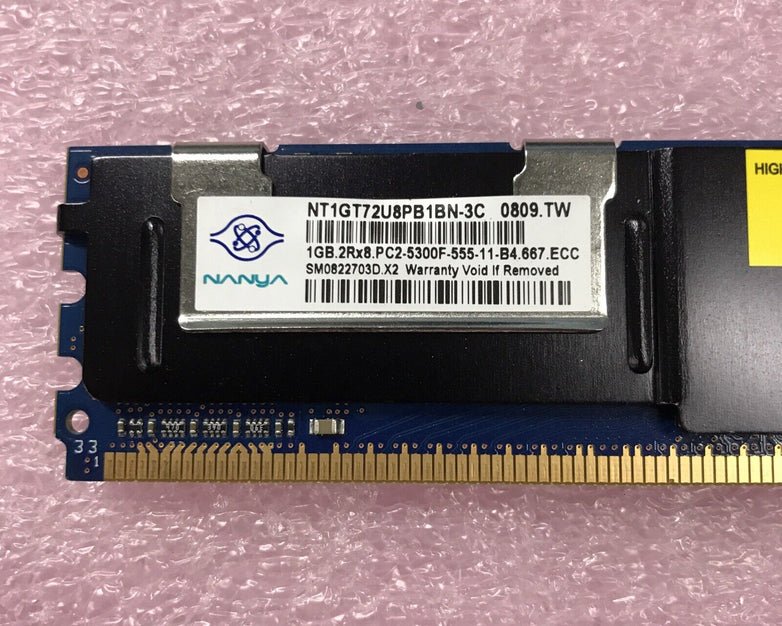 Nanya 8GB Kit 8x1GB 2Rx4 PC2-5300F-555-11-B4 ECC Server RAM NT1GT72U8PB1BN-3C