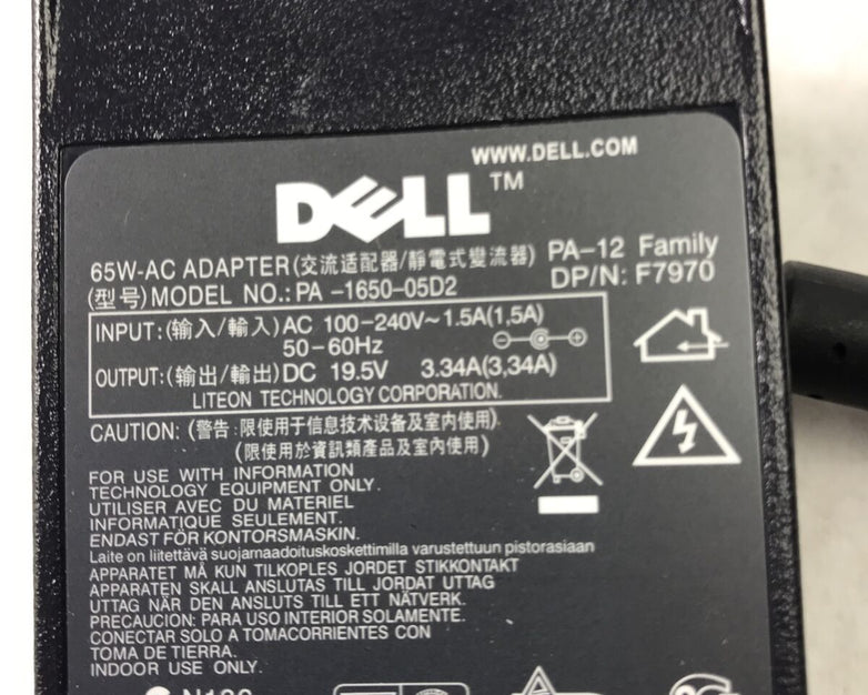 Lot of 2 Dell PA-1650-05D2 0F7970 Laptop Charger