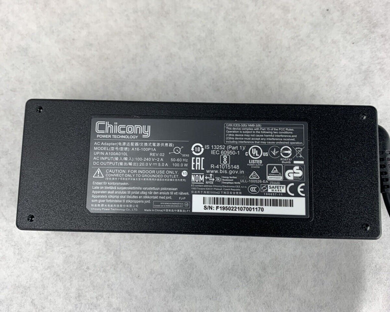 Chicony A16-100P1A AC Adapter 20V 100W (Lot of 2)