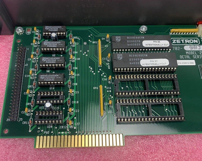Zetron Octal Serial Card 2000 Series 702-9191 Model 2000