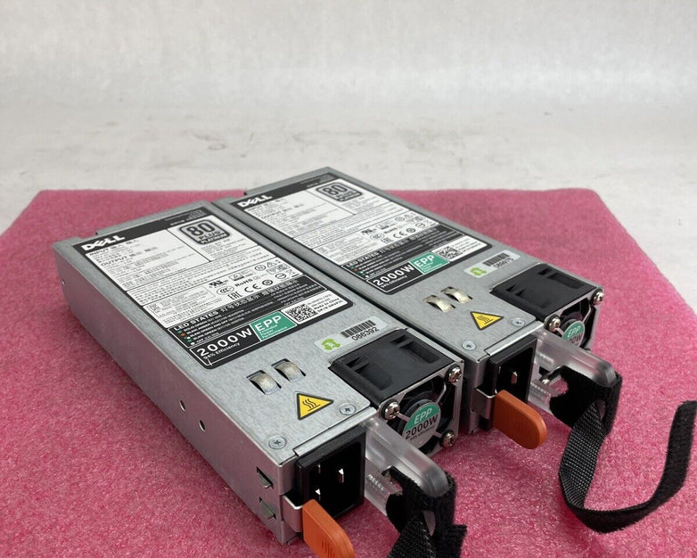 Lot of 2 Dell DMVP7C D2000E-S0 80 Plus Platinum 2000W Switching Power Supply