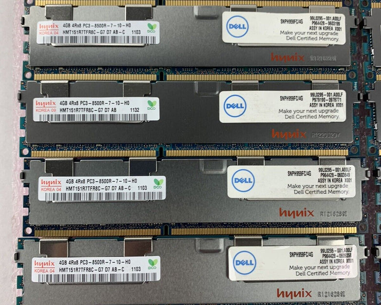 Lot of 48 Hynix4GB PC3-8500R-7-10-H0 Memory (HMT151R7TFR8C-G7 D7 AB-C)