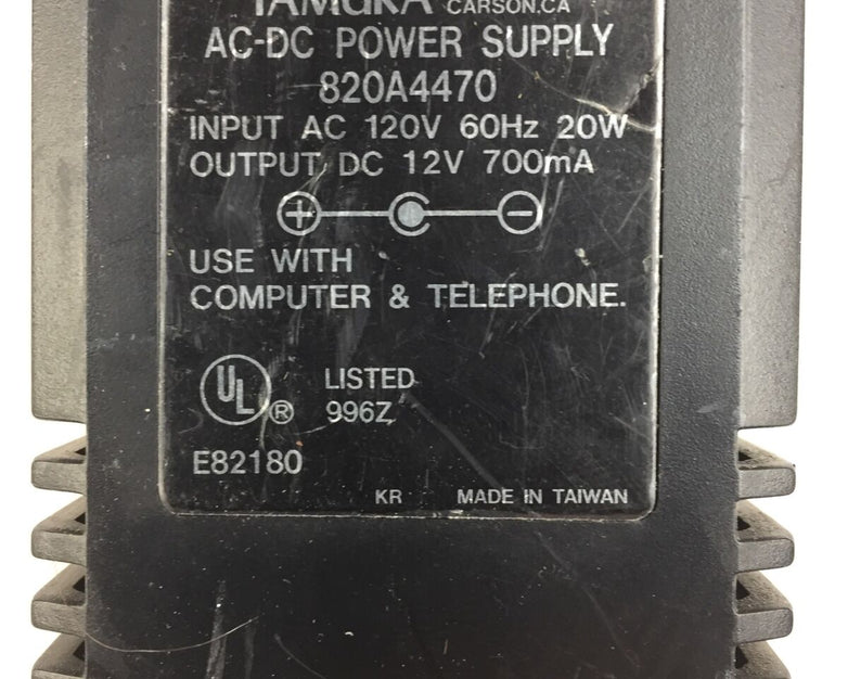 Tamura 820A4470 AC-DC Power Supply IN 120V 60Hz 20W OUT 12V 700mA