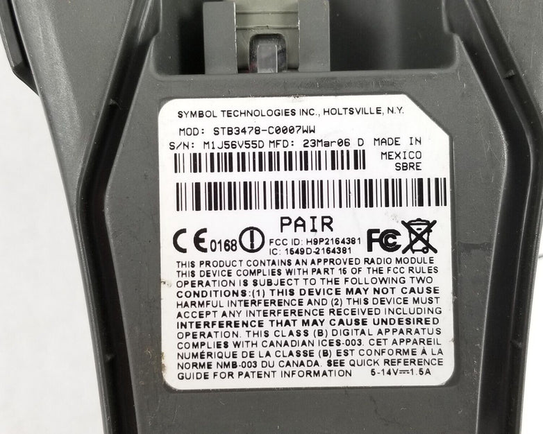Symbol LS3478-FZ20005WW Rugged Barcode Scanner With Base No AC Adapter