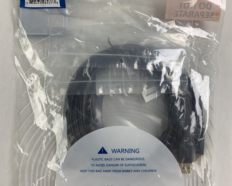 Lot of 2 2-Pack Cable Matters USB 3.0 Type A SuperSpeed 6FT 200008-Black-6x2