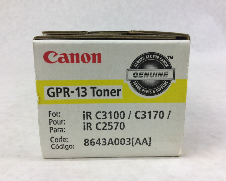 Genuine Canon GPR-13 Yellow Toner NIB