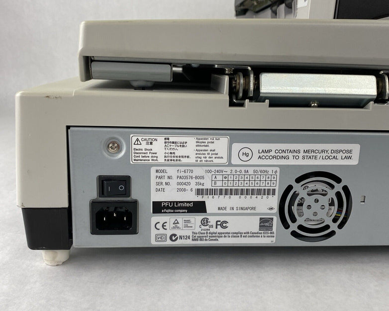Fujitsu Fi-6770dj High Speed Flatbed Color Image Scanner