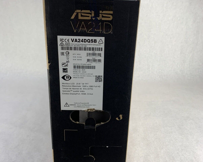 Asus VA24DQSB Monitor 23.8" 1080 Full HD w/ Accessories