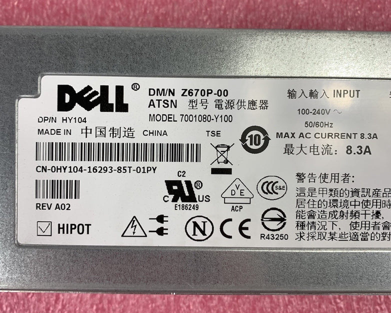 Dell Z670P-00 670W Server Power Supply