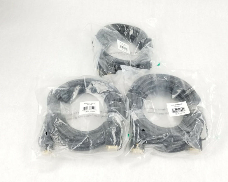 Monoprice 25ft SVGA HD15 M/M CL2 Rated Cable (Lot of 3)