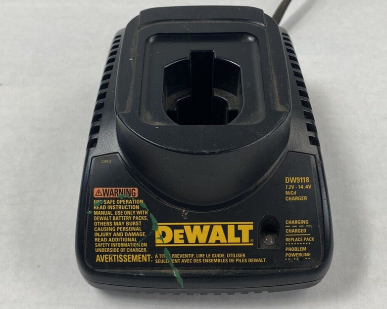Lot of 2 Dewalt DW9118 Ni-Cd 7.2v-14.4v Battery Charger Tested