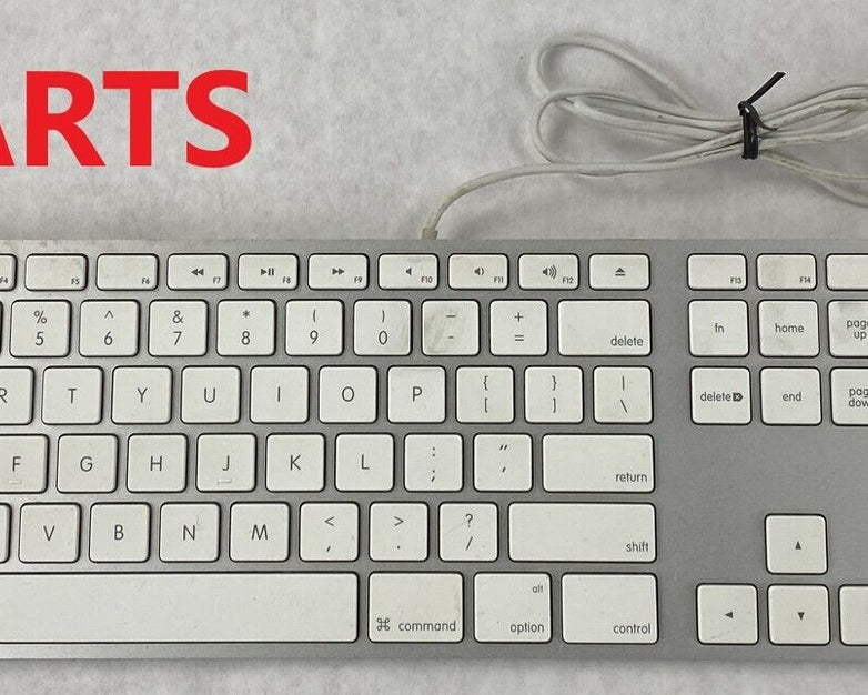 FLAWED Apple A1243 Wired USB MB110LL/A White Keyboard (Lot of 5)