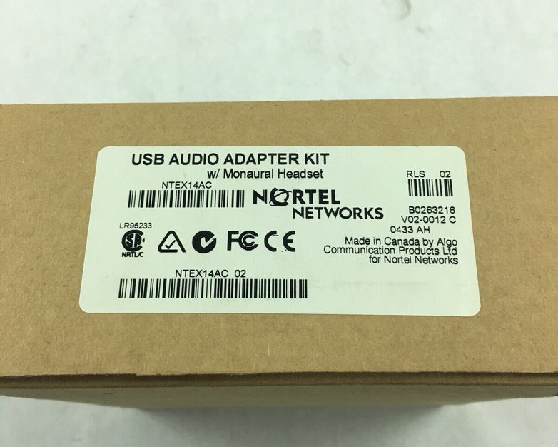 NORTEL USB AUDIO ADAPTER KIT NTEX14AC BOX OPENED