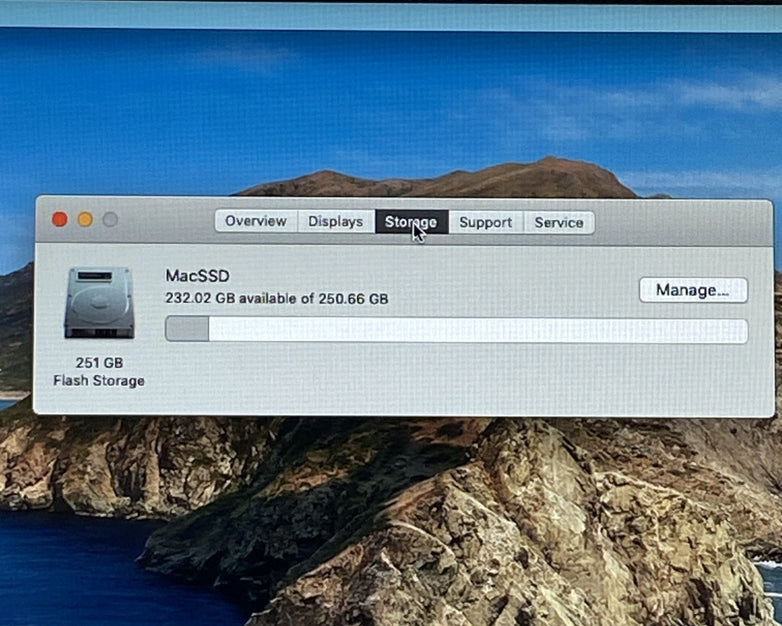 Apple MacBook Air A1466 2012 13" 1.8GHz i5 4GB RAM 250GB SSD os10.15.7 364Cycles