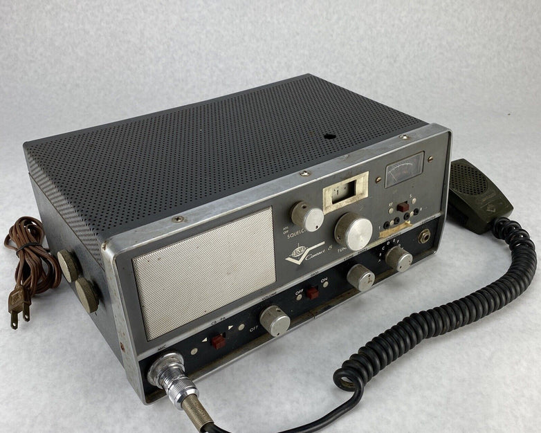 USL Contact 8 Vintage 23-Channel CB Transceiver Radio w/ Mic & Power Cord