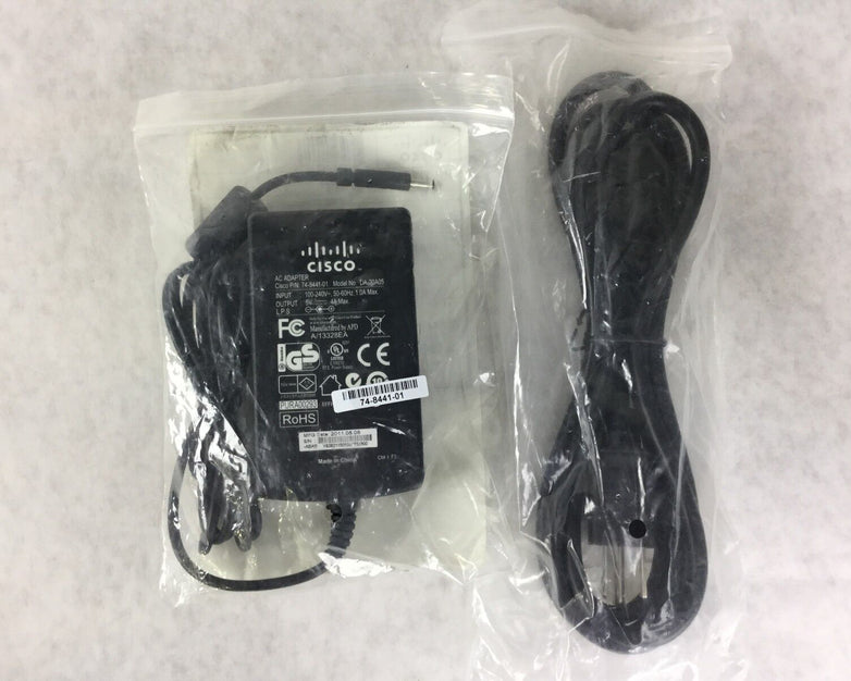 Genuine Cisco DA-02A05 74-8441-01 5V 4A AC Power Adapter & Power Cord (Lot of 2)