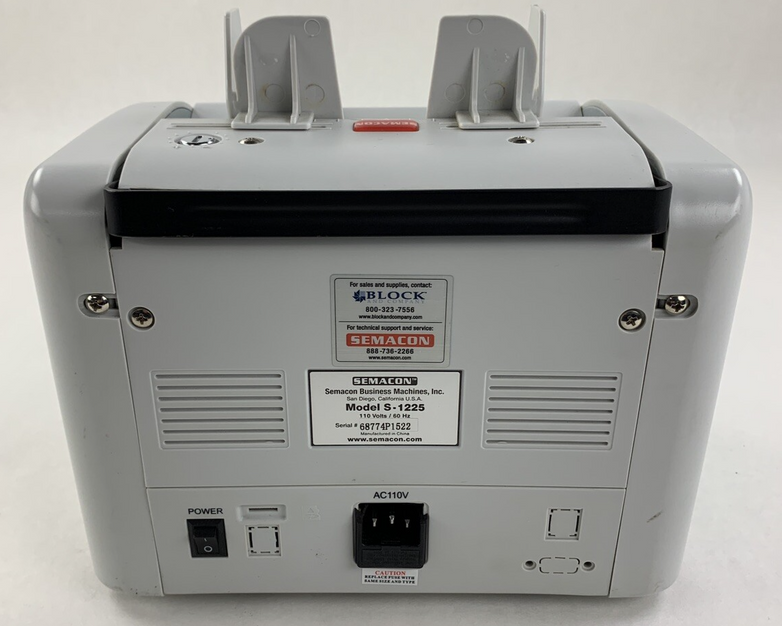Semacon S-1225 Business Machines Money Counter E1 Error Parts and Repair