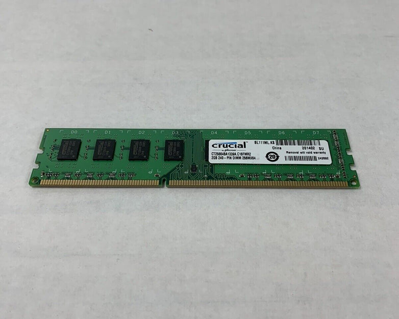 Crucial 2GB 240-Pin DIMM 256MX64 Memory CT25664BA1339A.C16FMR2 (Lot of 6)