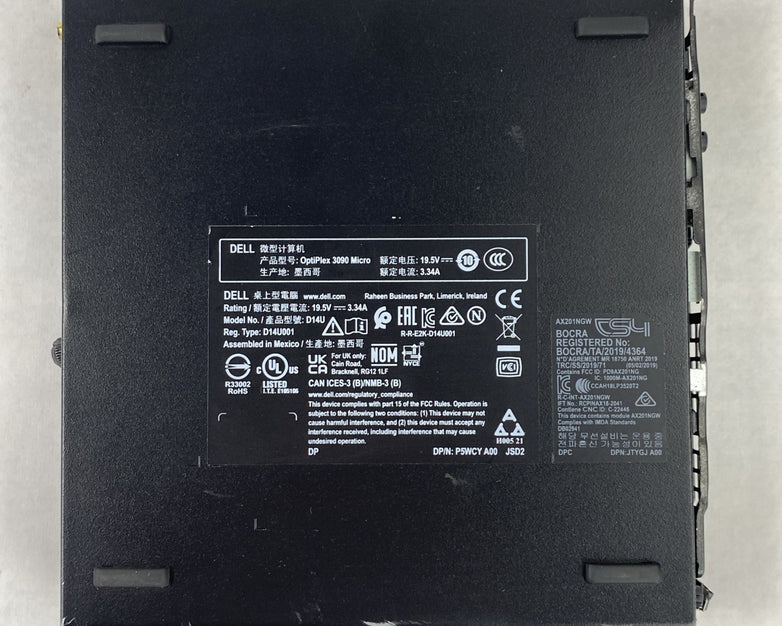 Dell OptiPlex 3090 Micro Intel Core i5-10500T 2.3GHz 8GB RAM WiFi No HDD No OS