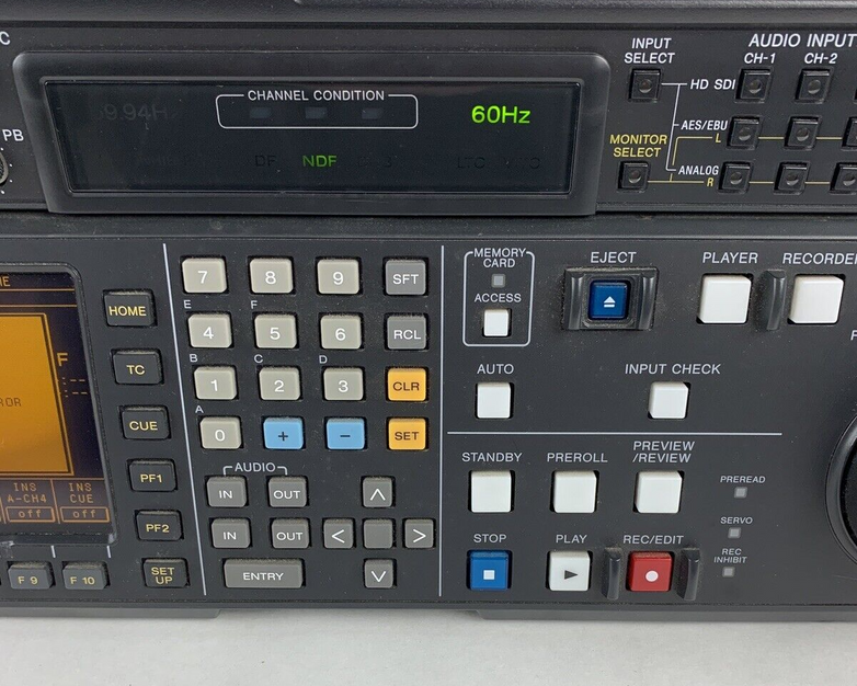 Sony HDW-500 HDCAM HD Digital Videocassette Recorder Error Code A3