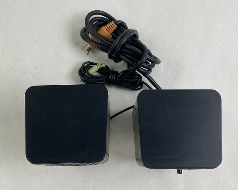 Altec Lansing Pair of Mini Portable Computer Speakers 221 For Parts or Repair